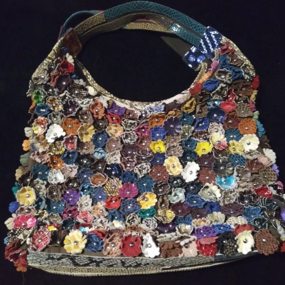 Multicolor Flower Purse With Wallet